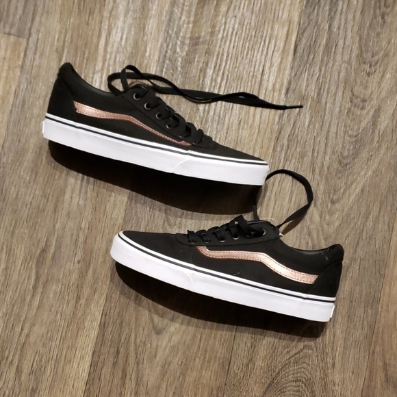 black rose gold vans